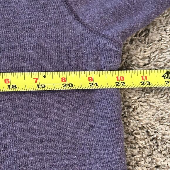 Paradise Collection Purple Zip Up Sweater with Elbow Patches - Picture 7 of 10